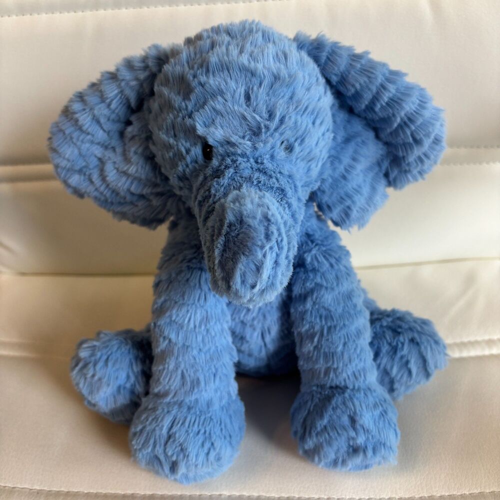 Jellycat Baby Fuddlewuddle Blue Elephant 9" Plush Retired HTF Lovey Stuffed Toy